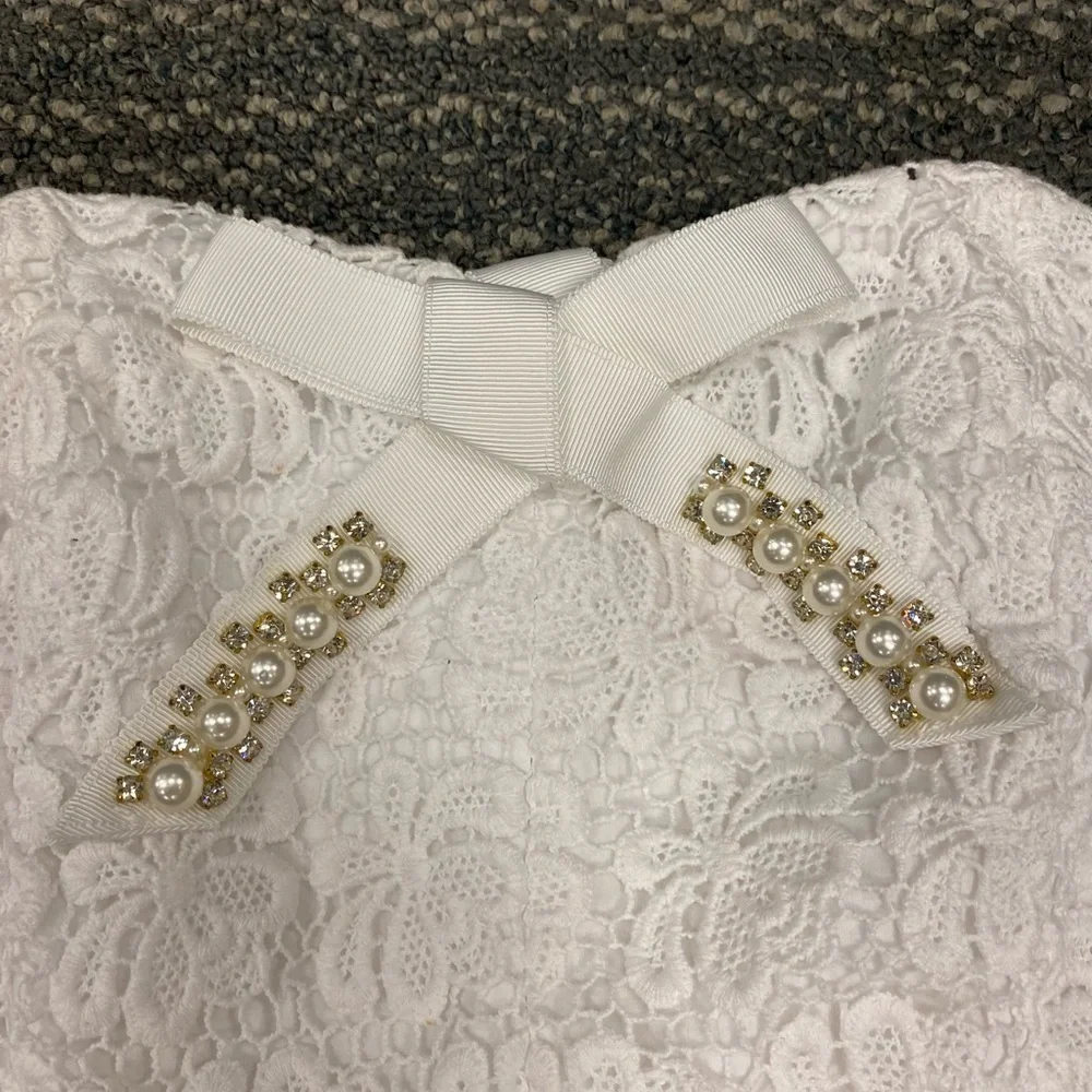 Lilly Pulitzer White Bumblebee Lace Larter Strapless Dress - Picture 4 of 12